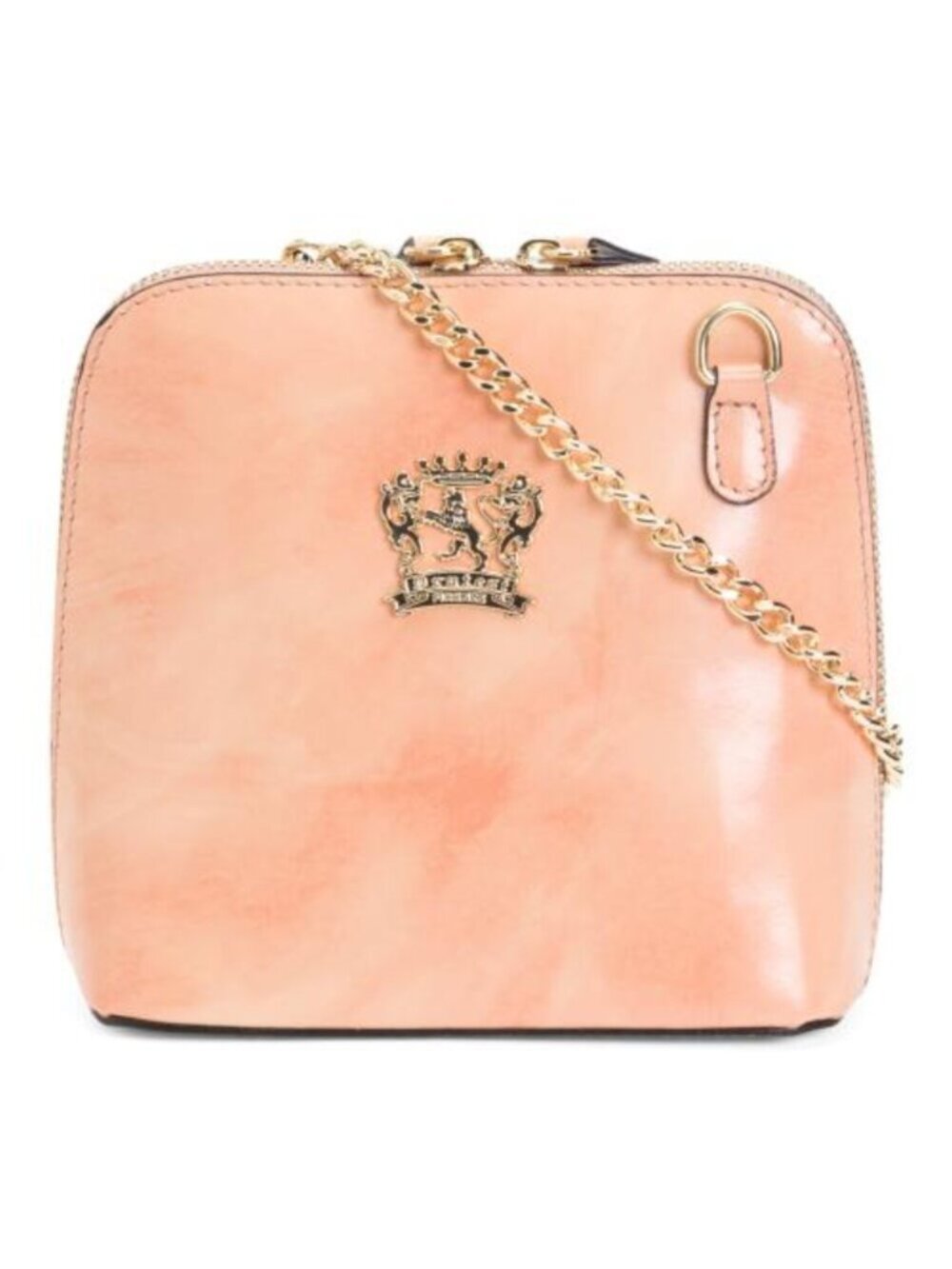 PRATESI Made In Italy Leather Radica Dome Crossbody